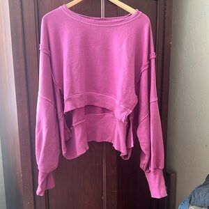 FREE PEOPLE Camden Crop Sweatshirt L